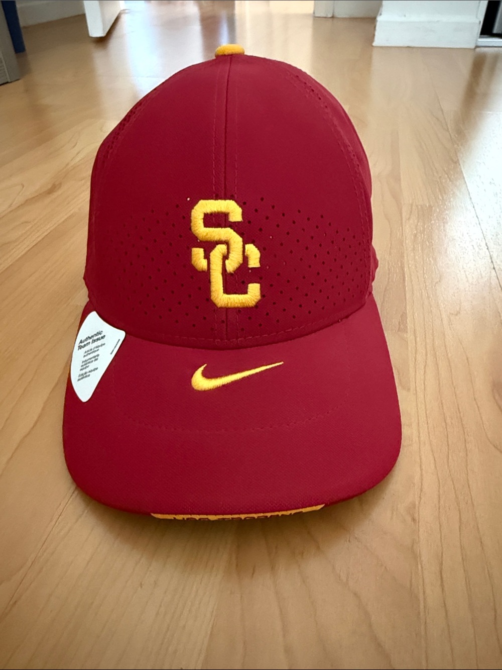 Nike Red and Yellow USC Swoosh Baseball Cap